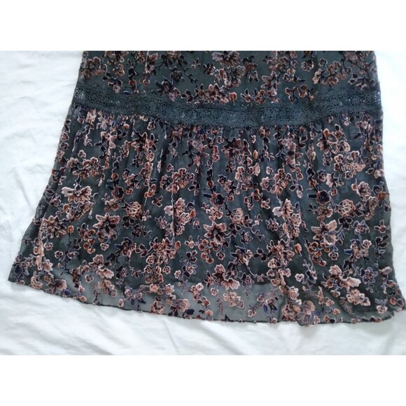 Nanette Lepore Black Floral Rayon Silk Lace Dress Dark Romantic Womens Size 10 - Picture 7 of 13